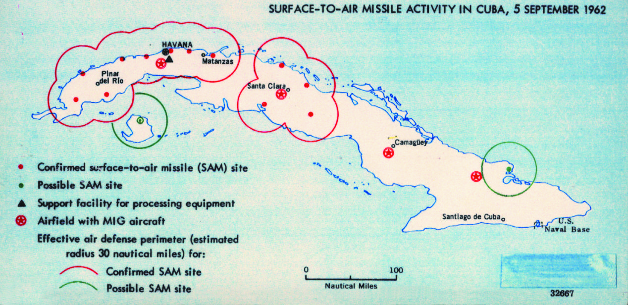 Cuba missiles CIA map 1962