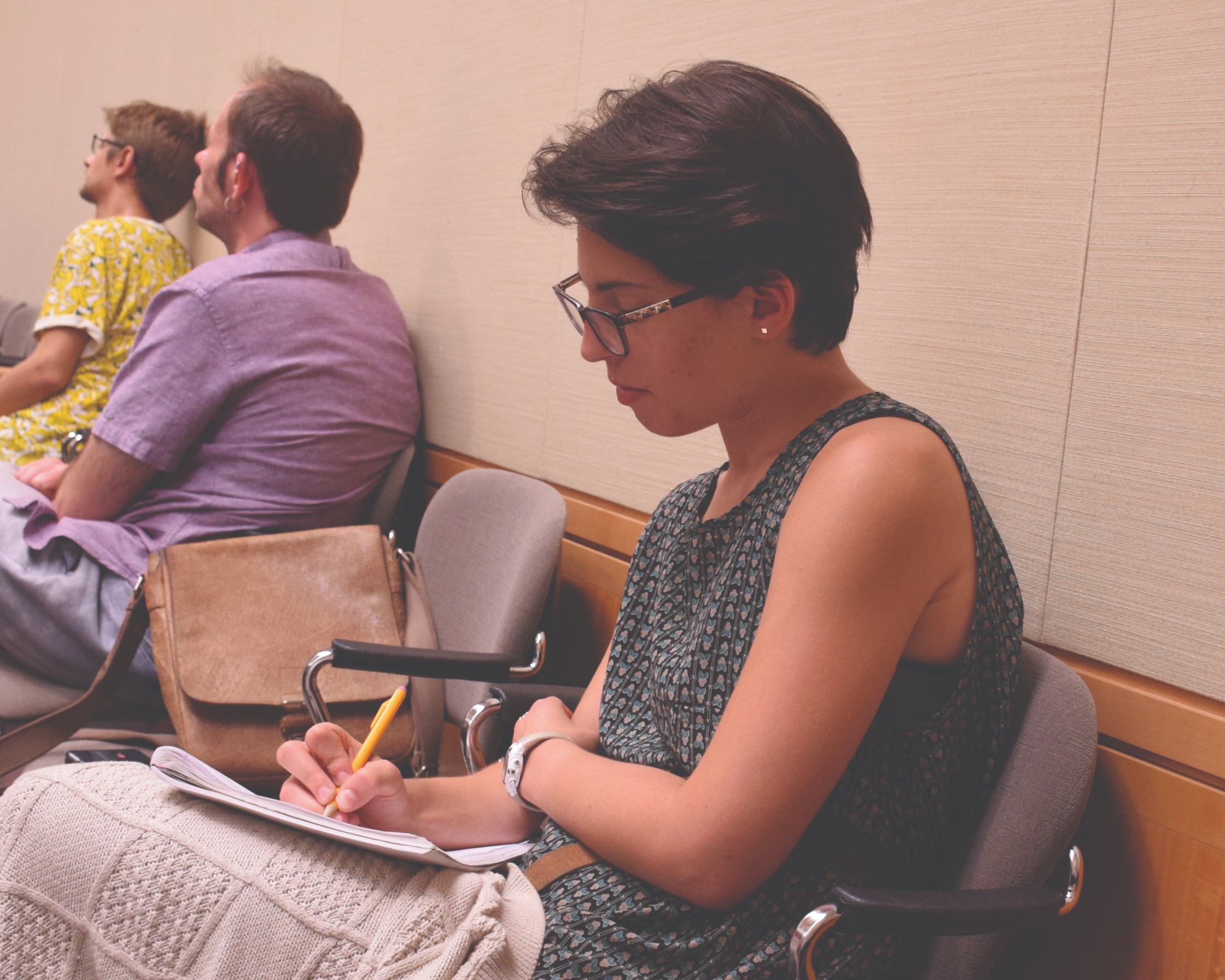 Student attending Borys Gudziak lecture.