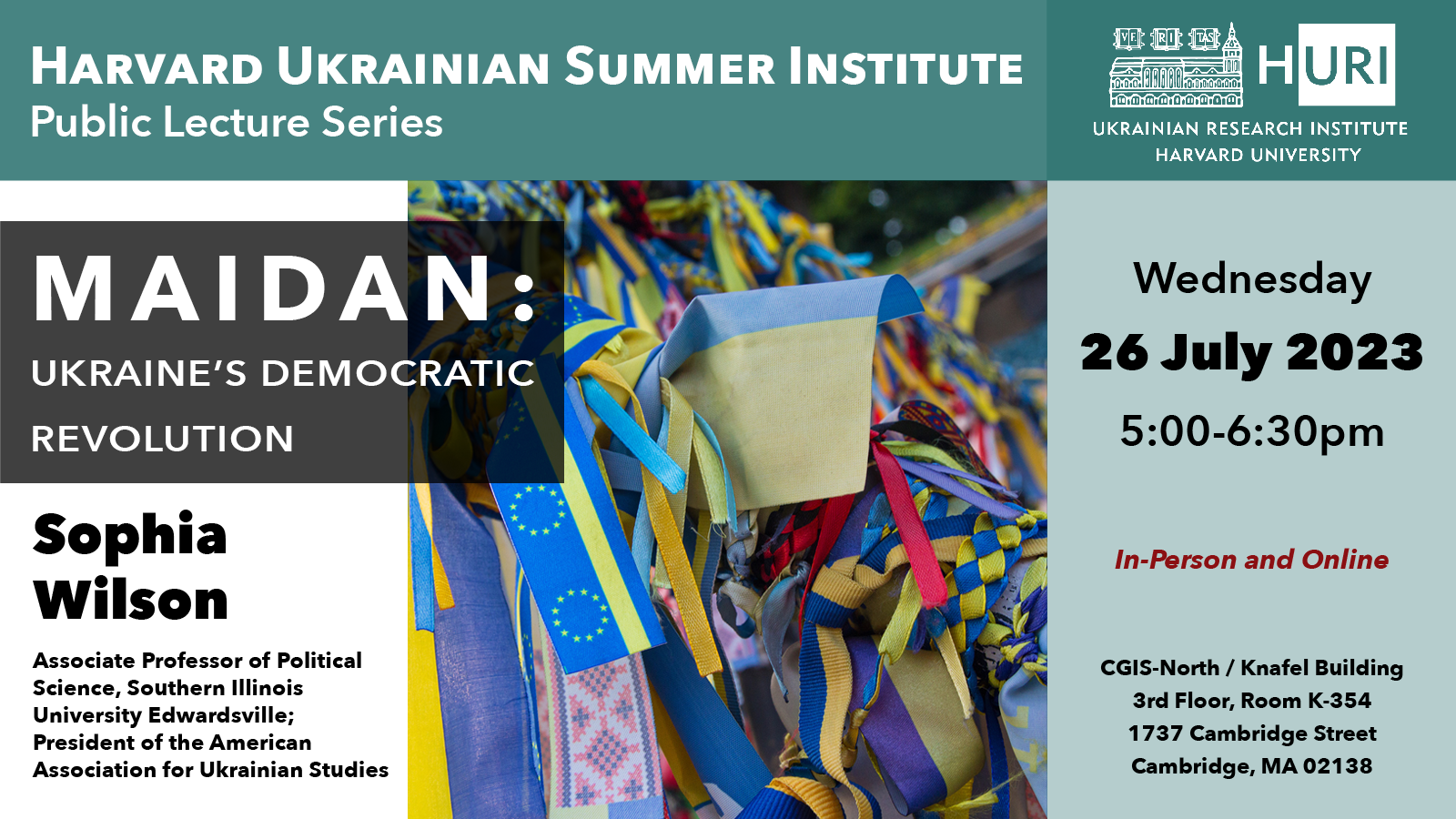 2023 Harvard Ukrainian Summer Institute Public Event Series