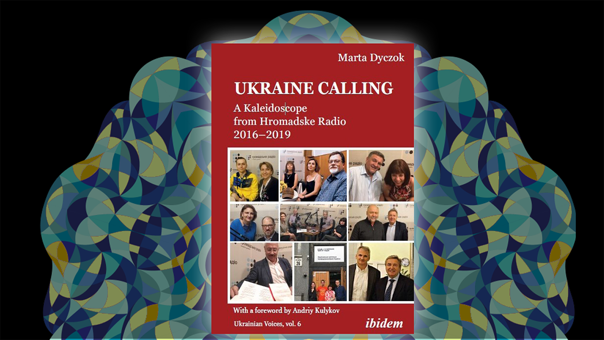Poster showing cover of Dyczok book