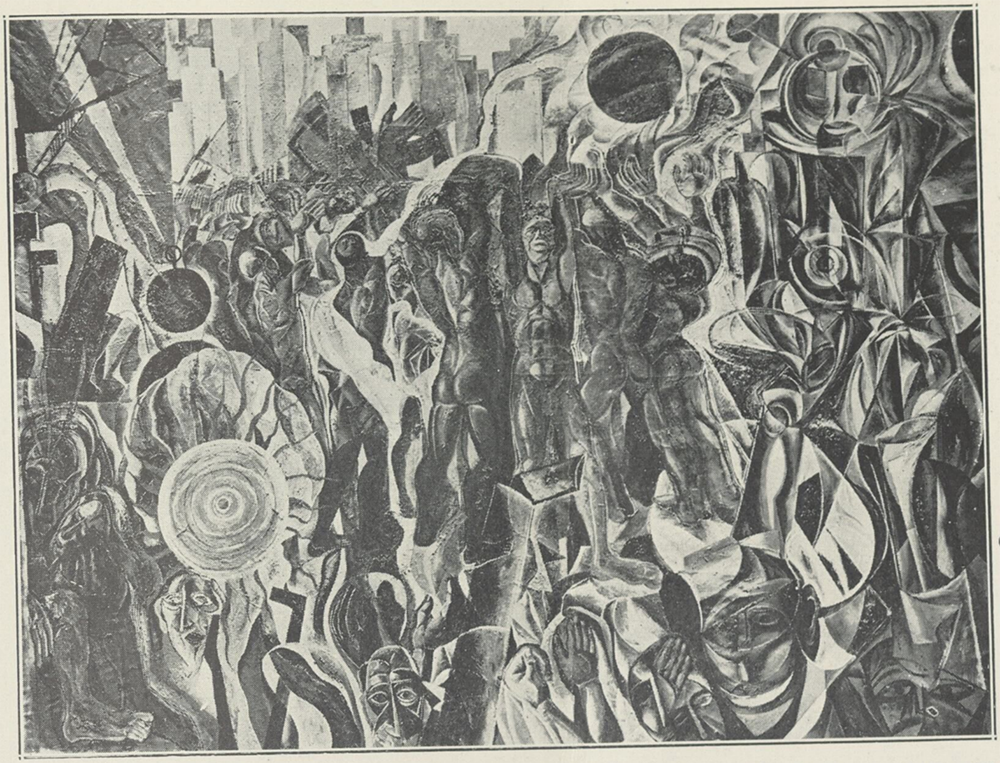 David Burliuk’s Advent of the Mechanical Man, 1924.