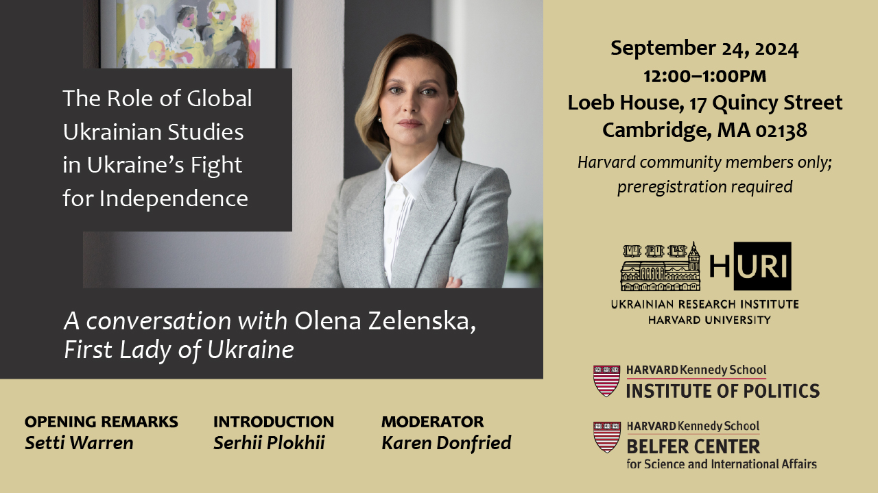 A conversation with Olena Zelenska, the First Lady of Ukraine