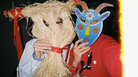 Ernest Huk with a friend