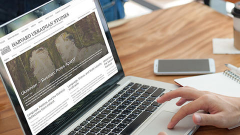 Person reading online journal