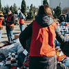 Volunteers distributing donations