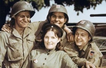 Soviet women interact with American soldiers. Image source: Jason Almendra, Quora.