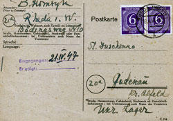 back of postcard