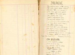 writing in notebook