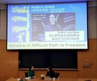Oleksandra Matviichuk and Emily Channell-Justice