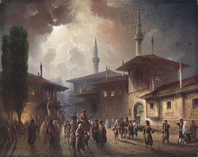 Carlo Bossoli Khanpalast von Bachcisaraj 1857