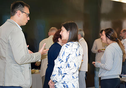 HUSI students mingle with faculty and staff