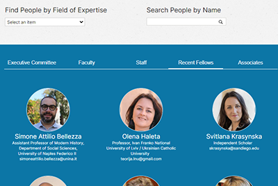 HURI homepage fellows block