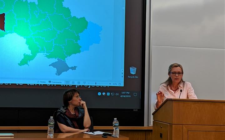 Shevel speaks at elections panel