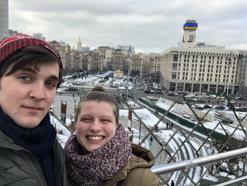 Yaromyr and Alina in Kyiv, 2019