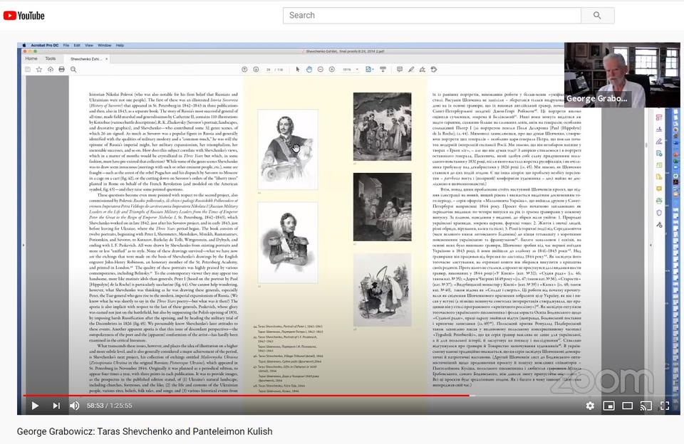 Screenshot of Prof Grabowicz giving lecture on YouTube