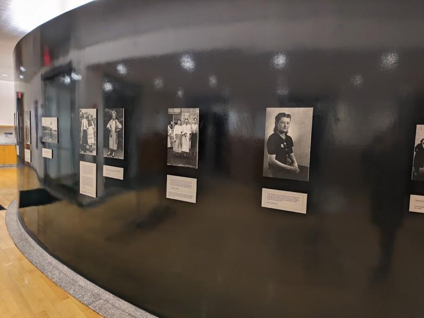 Another angle of the Our Life Behind Barbed Wire Exhibit