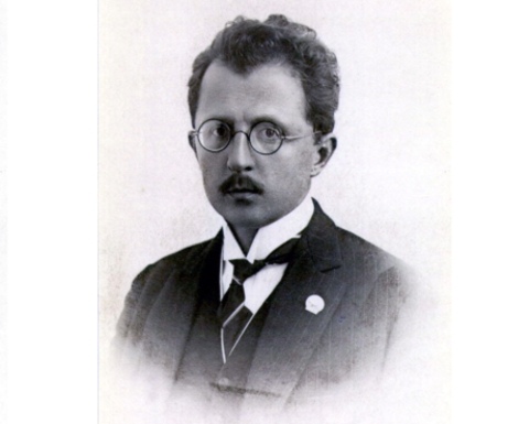 Stylized portrait of M.V. Ptukha, director of of the Demographic Institute of the Ukrainian Academy of Sciences (1919-1938)