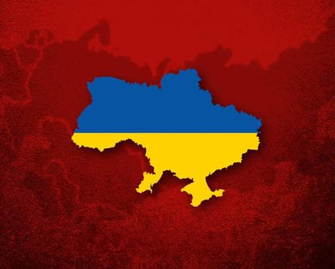 Nataliya Kibita Ukrainian Democracy. Map of Ukraine and Russia. 
