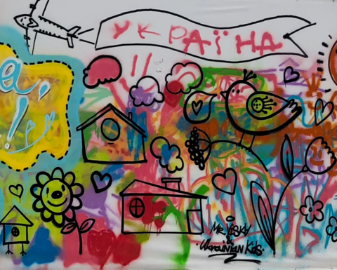 Colorful children's mural